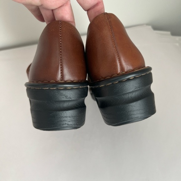 Born Women's Leather Clogs Brown Slip On Shoes Clogs Wedge Size 9 - Picture 5 of 8